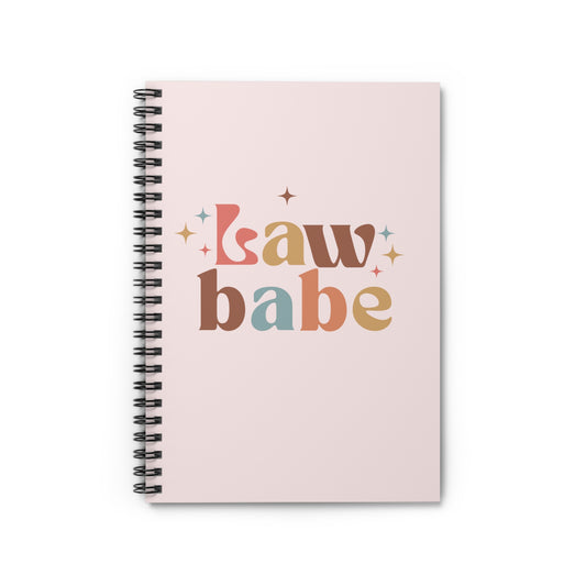 Cute 'Law Babe' Ruled Spiral Notebook for Law Students