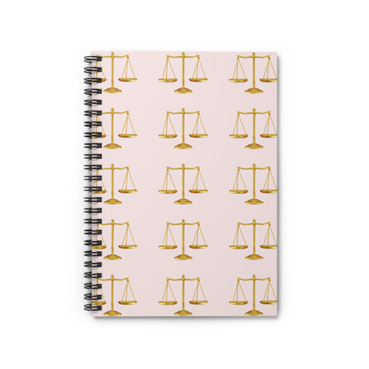 Elegant Justice Themed Spiral Notebook